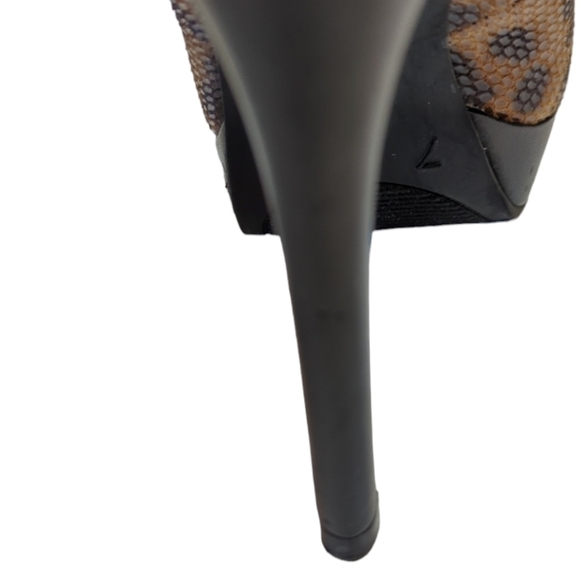 French Connection brown/black Animal print silhetto heels Office Siren Size 7 - Picture 7 of 10